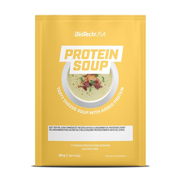 BioTech USA Protein Soup sajt ízesítésű, fehérjében gazdag levespor - 30 g 0