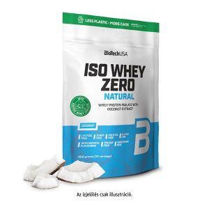 BioTech USA Iso Whey Zero Natural tejsavófehérje izolátum alapú italpor - 1816 g 2