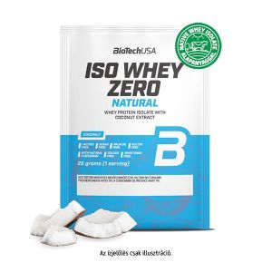 BioTech USA Iso Whey Zero Natural tejsavófehérje-izolátum alapú italpor - 25 g 2