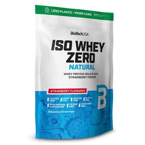 BioTech USA Iso Whey Zero Natural tejsavófehérje-izolátum alapú italpor - 500 g 