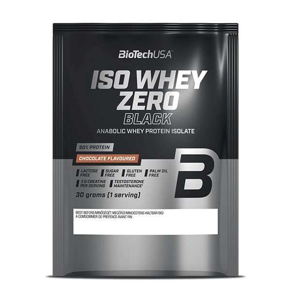 BioTech USA Iso Whey Zero Black tejsavófehérje-izolátum alapú italpor - 30 g 0