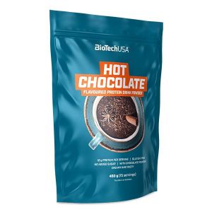 BioTech USA Hot chocolate, fehérje tartalmú forrócsoki italpor - 450 g 